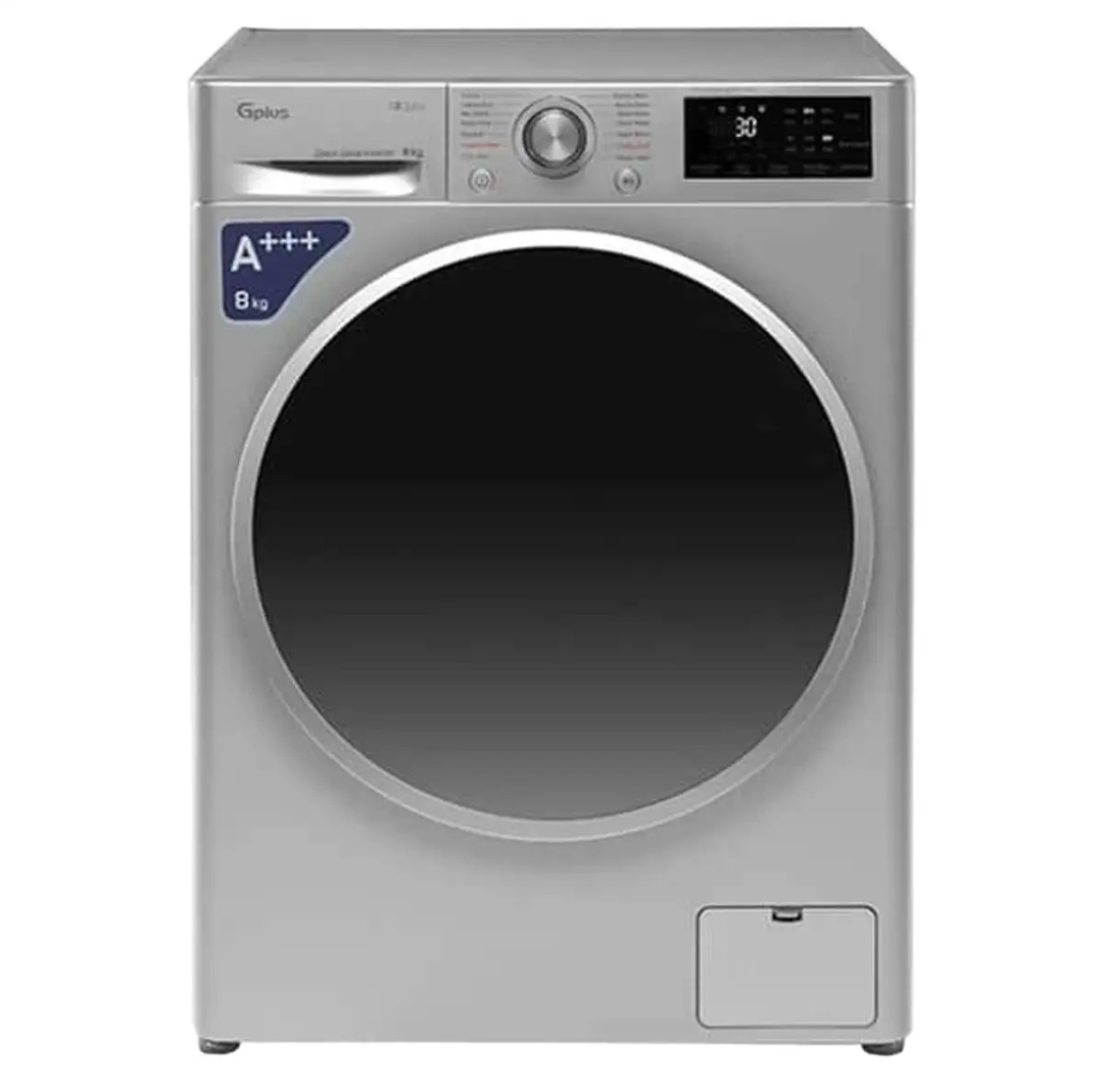 ماشین لباسشویی اتوماتیک جی پلاس مدل GWM-M870S ظرفیت 8 کیلوگرم رنگ سیلور